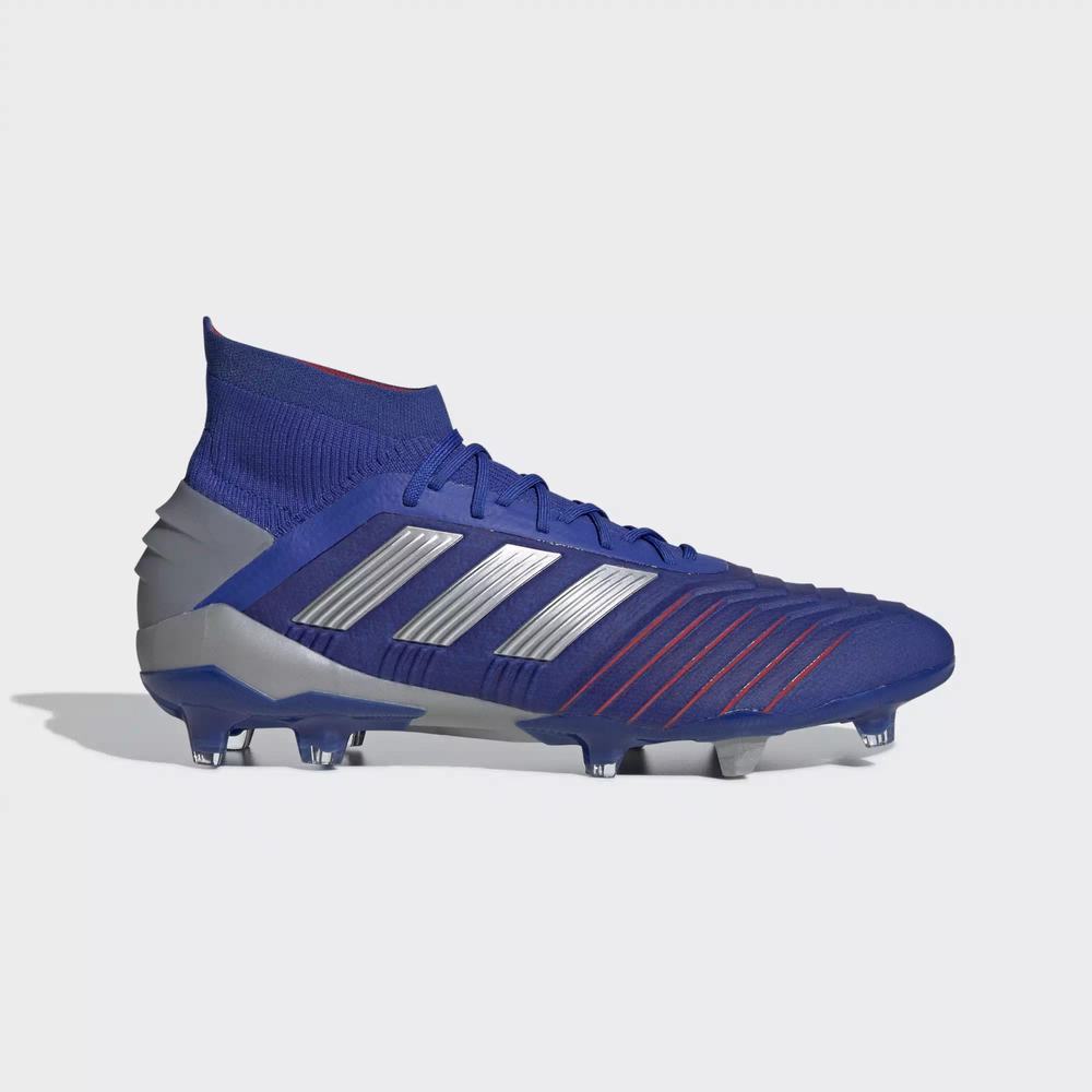 Adidas Predator 19.1 Firm Ground Tacos de Futbol Azules Para Hombre (MX-81688)